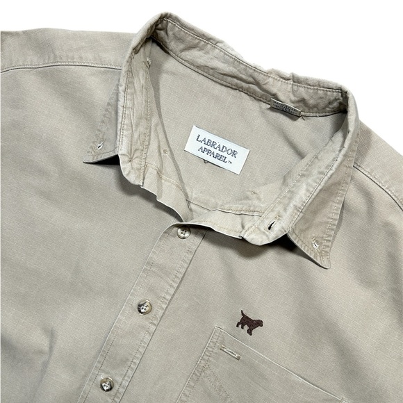 LABRADOR APPAREL Long Sleeve Tan Khaki Button Down Shirt Mens Size XXL - Picture 6 of 8